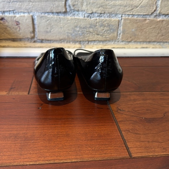 Nine West Black Patent Leather Peep-Toe Shoes - Picture 2 of 4